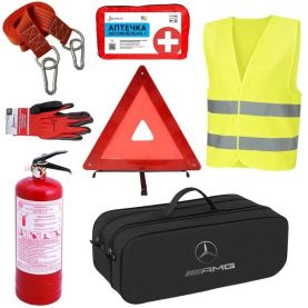 Сумка-набор автомобилиста Mercedes-Benz AMG 01-136-Л черная 2 отдела