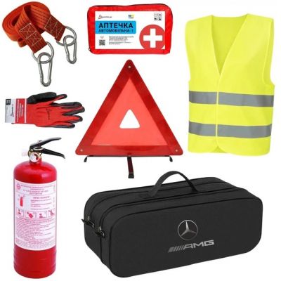 Сумка-набор автомобилиста Mercedes-Benz AMG 01-136-Л черная 2 отдела