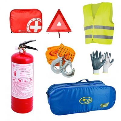 Сумка-набор автомобилиста Subaru STI легковой 01-137-Л синяя 2 отдела