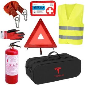 Сумка-набор автомобилиста Tesla черная 2 отдела 01-115-Л