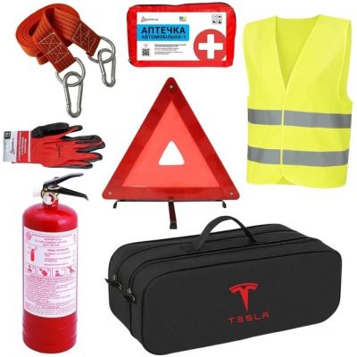 Сумка-набор автомобилиста Tesla черная 2 отдела 01-115-Л