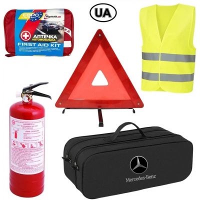 Сумка-набор автомобилиста Евростандарт Mercedes-Benz черная 2 отдела 01-023-Е
