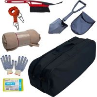 Сумка-набор автомобилиста 4 сезона NEW черная 2 отдела 01-038