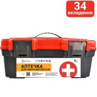 Аптечка медична автомобільна-2 Poputchik 02-011-П пластиковий футляр 