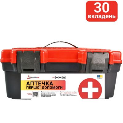  Аптечка медицинская первой помощи согласно ТУ (02-043-П) Poputchik футляр пластиковый 