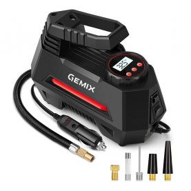 Автокомпрессор GEMIX Model M black/red поршневой AUTOSTOP фонарик 35 л/мин