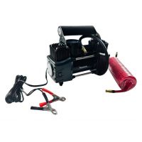 Компрессор автомобильный двухпоршневой Poputchik на 85л/мин 10 АТМ с фонарем