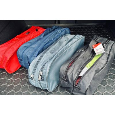 Сумка-органайзер в багажник чорна 2 відділи 50 х 18 х 18 см 9-726-2D