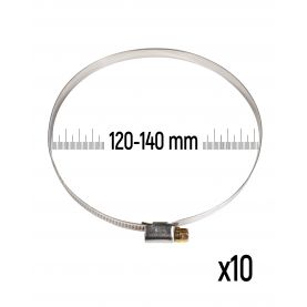 Хомут черв'ячний сталевий Zollex 120-140 мм GT 3488552