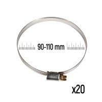 Хомут черв'ячний сталевий Zollex 90-110 мм GT 3488252