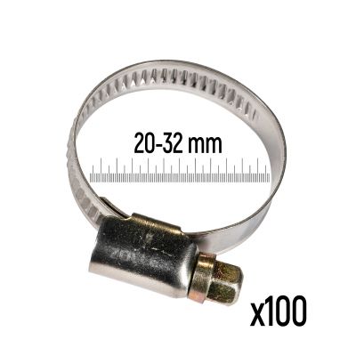 Хомут червячный стальной Zollex 20-32 мм GT 3487452