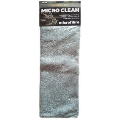 Серветка мікрофібра Zollex сіра подвійна 40/40см 17508