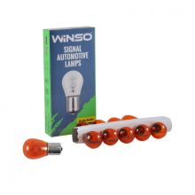 Лампа автомобильная мини WINSO 12V PY21W 21W BA15s Amber 10шт