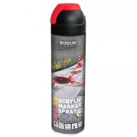 Краска сигнальная маркировочная красная BIODUR аэрозоль 500мл