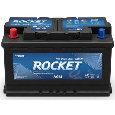 Автомобильный аккумулятор ROCKET AGM 6СТ-80Ah (+/-) 800А (CCA) AGM L4 R Original Hyundai Staria