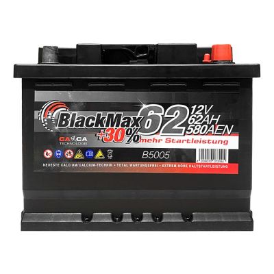 Автомобильный аккумулятор BlackMax 6СТ-62Ah АзЕ 580A (EN) B5005