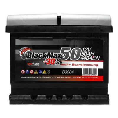 Автомобильный аккумулятор BlackMax 6СТ-50Ah АзЕ 440A (EN) B3004