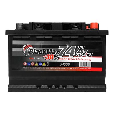 Автомобільний акумулятор BlackMax 6СТ-74Ah АзЕ 700A (EN) B4008