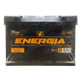 Автомобильный аккумулятор ENERGIA 6СТ-75Ah Аз 640A (EN)