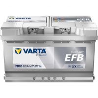 Автомобильный аккумулятор VARTA Blue Dynamic EFB N80 6СТ-80Ah АзЕ 800A (EN) 580500080