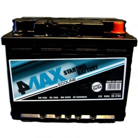 Автомобильный аккумулятор 4MAX 6СТ-55Ah АзЕ 470A (EN)