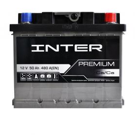 Автомобильный аккумулятор INTER Premium 6СТ-50Ah АзЕ 480A 4820219073666