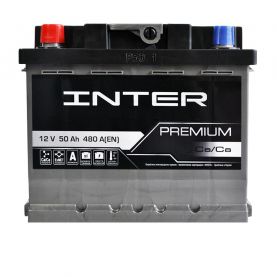 Автомобильный аккумулятор INTER Premium 6СТ-50Ah Аз 480A 4820219073673