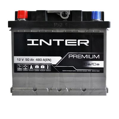 Автомобильный аккумулятор INTER Premium 6СТ-50Ah Аз 480A 4820219073673