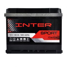 Автомобильный аккумулятор INTER Sport  6СТ-60Ah АзЕ 580A 4820219073918