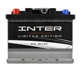 Автомобильный аккумулятор INTER limited edition 6СТ-50Ah Аз 480A inter24