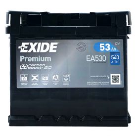 Автомобильный аккумулятор EXIDE Premium Carbon Boost 2.0 6СТ-53Ah АзЕ 540A (EN) EA530