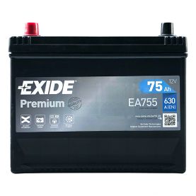 Автомобильный аккумулятор EXIDE Premium 6СТ-75Ah Аз ASIA 630A (EN) EA755