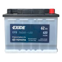 Автомобільний акумулятор EXIDE START-STOP EFB 6СТ-62Ah АзЕ 620А (EN) оригінал TOYOTA 56050