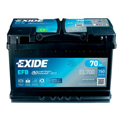 Автомобільний акумулятор EXIDE Start-Stop EFB 6СТ-70Ah АзЕ 760A (EN) EL700