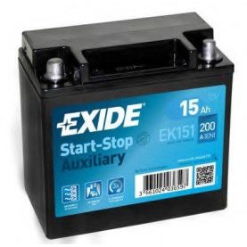 Мото аккумулятор EXIDE Start-Stop Auxiliary 6СТ-15Ah Аз 12В 200А (EN) EK151