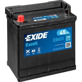 Автомобільний акумулятор EXIDE Excell 6СТ-45Ah Аз ASIA 330A (EN) EB451