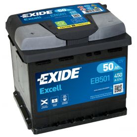Автомобильный аккумулятор EXIDE Excell 6СТ-50Ah Аз 450A (EN) EB501