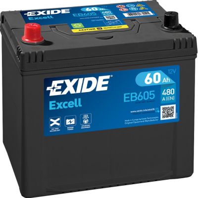 Автомобільний акумулятор EXIDE Excell 6СТ-60Ah Аз ASIA 480A (EN) EB605