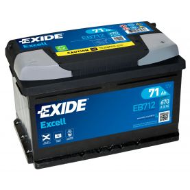 Автомобільний акумулятор EXIDE Excell 6СТ-71Ah АзЕ 670A (EN) EB712