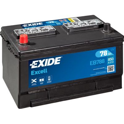 Автомобільний акумулятор EXIDE Excell 6СТ-78Ah Аз ASIA 850A (EN) EB788