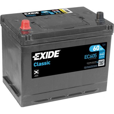 Автомобильный аккумулятор EXIDE Classic 6СТ-60Ah Аз ASIA 440A (EN) EC605