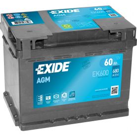Автомобильный аккумулятор EXIDE Start-Stop AGM 6СТ-60Ah АзЕ 680A (EN) EK600