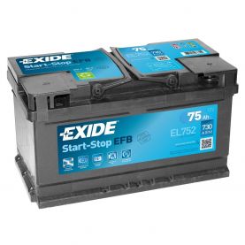 Автомобільний акумулятор EXIDE Start-Stop EFB 6СТ-75Ah АзЕ 730A (EN) EL752