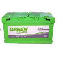 Автомобильный аккумулятор GREEN POWER 6СТ-75Ah АзЕ 680A (EN)