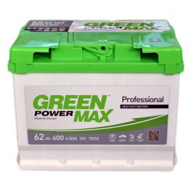 Автомобильный аккумулятор GREEN POWER MAX 6СТ-62Ah АзЕ 600A (EN)