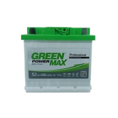 Автомобільний акумулятор GREEN POWER MAX 6СТ-52Ah Аз 480A (EN)