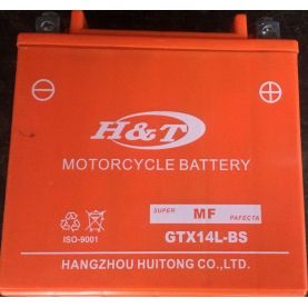 Аккумулятор мото H&T AGM 12V,14Ah, (GTX14L-BS)
