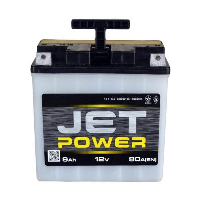 Мото аккумулятор JET POWER 6СТ-9Ah АзЕ 12В 80А (EN) Под болт