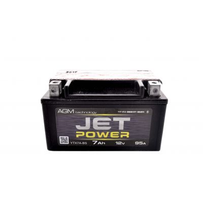 Мото аккумулятор JET POWER AGM 7Ah YTX7A-BS