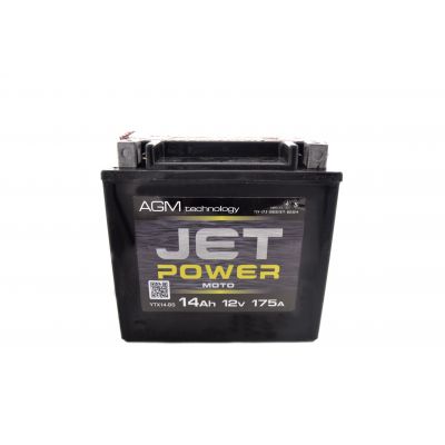 Мото аккумулятор JET POWER 14Ah YTX14L-BS